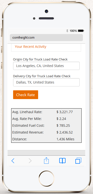Trucking Load Board Rate Index